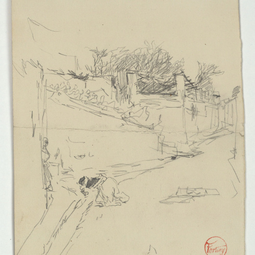 image for: Marià Fortuny - Carrer amb figures - Cap a 1870-1872