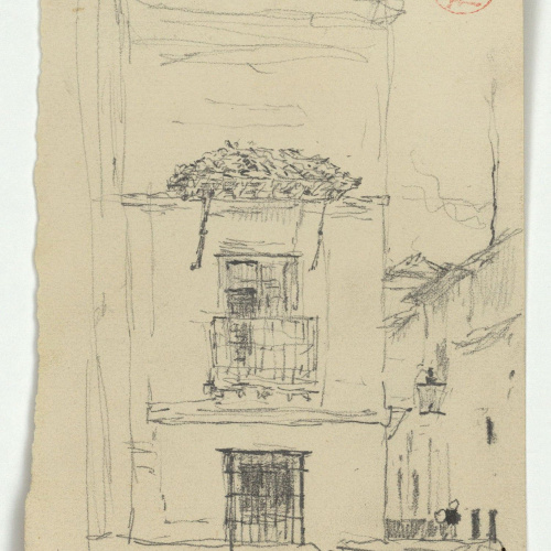 image for: Marià Fortuny - Estudi per al quadre «L&#039;Ajuntament vell de Granada» - Cap a 1872