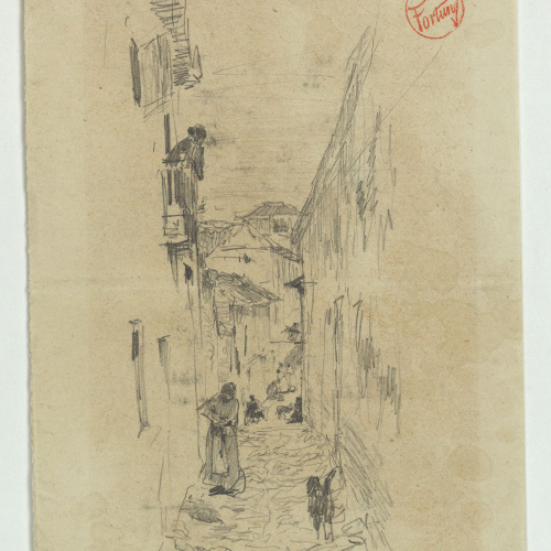 image for: Marià Fortuny - Carrer amb figures - Cap a 1870-1872
