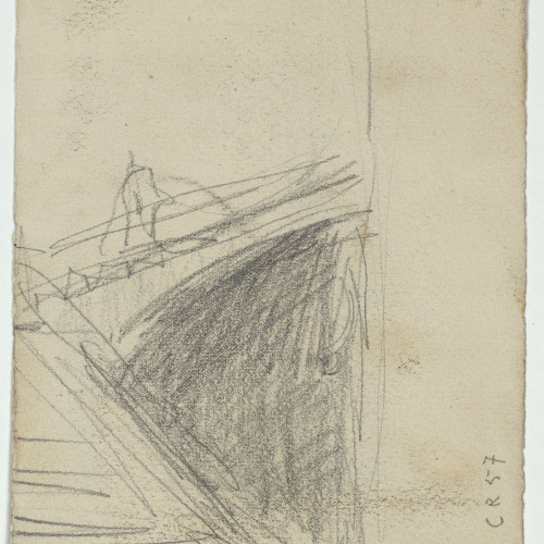 image for: Marià Fortuny - Gitana i altres figures (anvers) / Croquis inconcret (revers) - Cap a 1870-1872 [1]