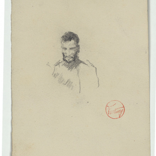 image for: Marià Fortuny - Bust de marroquí (anvers) / Figura femenina (revers) - Cap a 1867-1872