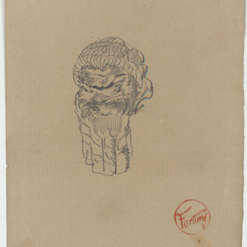 image for: Marià Fortuny - Màscara d&#039;estil mesopotàmic - Cap a 1863-1872