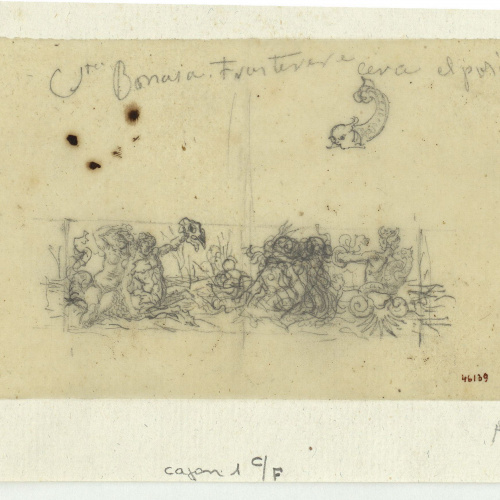 image for: Marià Fortuny - Calc de motiu ornamental d&#039;estil renaixentista - Cap a 1863-1872