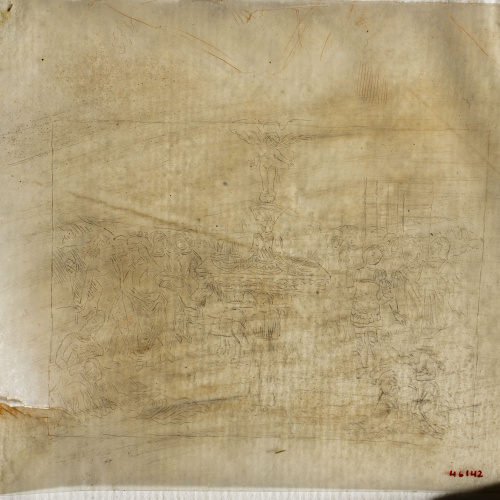 image for: Marià Fortuny - Calc d&#039;una composició centrada per Cupido - Cap a 1863-1872