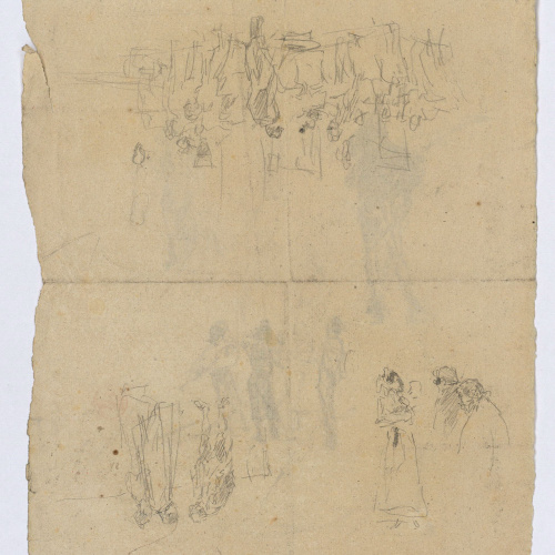 image for: Marià Fortuny - Músics (anvers) / Grups de figures (revers) - Cap a 1867-1872 [1]