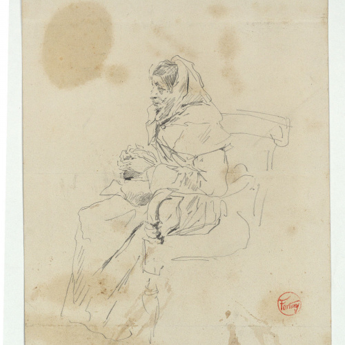 image for: Marià Fortuny - Dona vella - Cap a 1863-1872