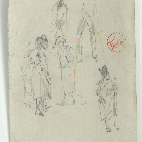 image for: Marià Fortuny - Figures del segle XVIII - Cap a 1867-1870