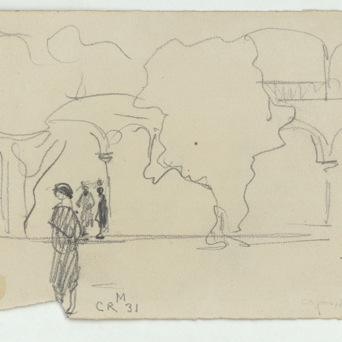 image for: Marià Fortuny - Músics (anvers) / Figures en un pati (revers) - Cap a 1867-1872 [1]