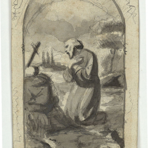 image for: Marià Fortuny - Sant anacoreta - Cap a 1856-1858