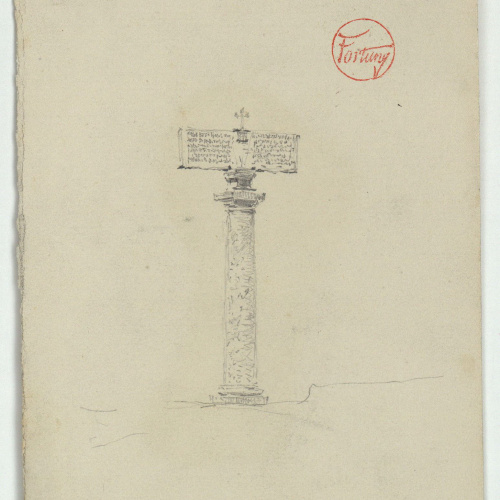 image for: Marià Fortuny - Columna coronada per una creu - Cap a 1867-1872