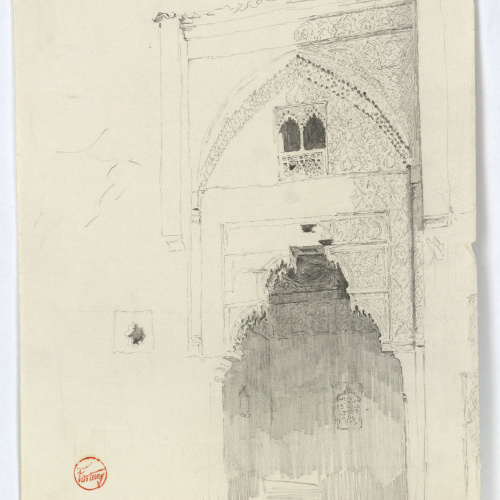 image for: Marià Fortuny - Façana d&#039;un edifici d&#039;estil musulmà (L&#039;Alhambra [?]) - Cap a 1870-1872