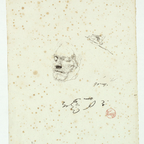 image for: Marià Fortuny - Mà i còpia de la màscara mortuòria de Beethoven - Cap a 1874
