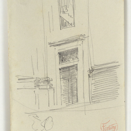 image for: Marià Fortuny - Detall d&#039;una façana - Cap a 1863-1865