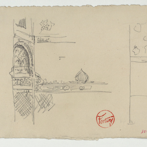 image for: Marià Fortuny - Detall d&#039;una porta d&#039;estil musulmà - Cap a 1860-1862