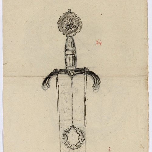 image for: Marià Fortuny - Espasa d&#039;estil renaixentista (anvers) / Cascs d&#039;estil renaixentista (revers) - Cap a 1867-1872