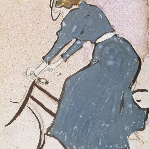 image for: Ramon Casas - Una ciclista. Estudi per a cartell - Cap a 1899