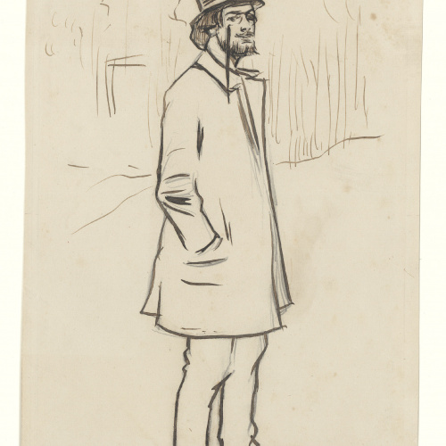 image for: Ramon Casas - Estudi per al quadre «Retrat d&#039;Erik Satie» - Cap a 1891