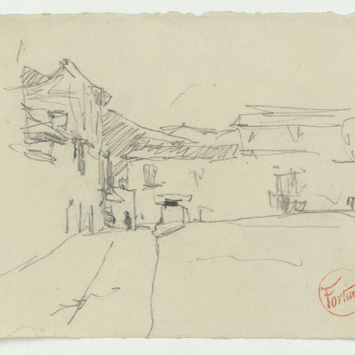 image for: Marià Fortuny - Plaça de poble - Cap a 1870-1872