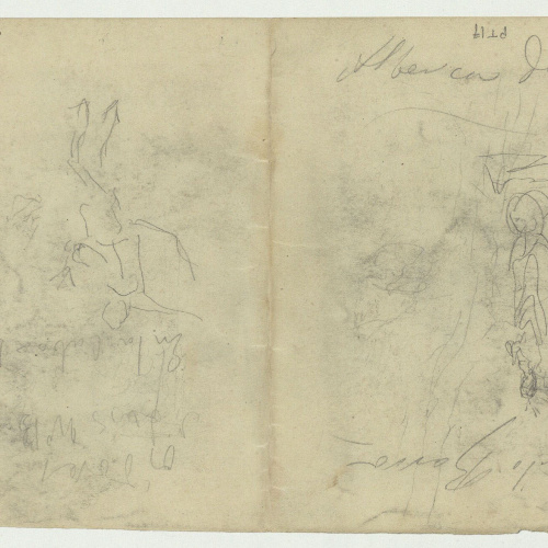 image for: Marià Fortuny - Croquis de figures (anvers) / Croquis de figures (revers) - Cap a 1867-1872 [1]