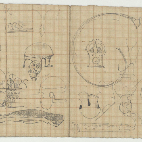 image for: Marià Fortuny - Cascs de guerrers i altres objectes - Cap a 1867-1872