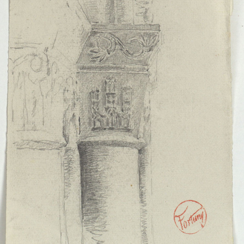 image for: Marià Fortuny - Capitells de la església de l&#039;Esperit Sant a Miranda de l&#039;Ebre - Cap a 1867