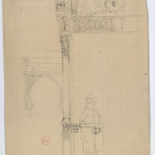 image for: Marià Fortuny - Llinda, fris i columna d&#039;estil musulmà - Cap a 1870-1872