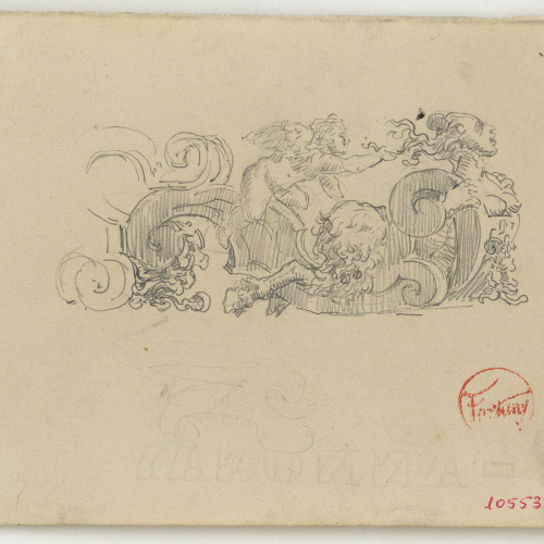 image for: Marià Fortuny - Motiu ornamental d&#039;estil rococó - Cap a 1863-1874