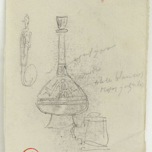 image for: Marià Fortuny - Ampolla d&#039;estil musulmà i altres objectes - Cap a 1870-1872
