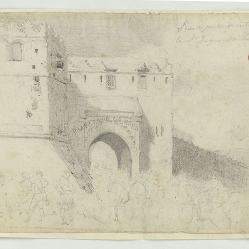 image for: Marià Fortuny - Puerta por donde entró la Sra. Duquesa de Tetuán - Cap a 1860
