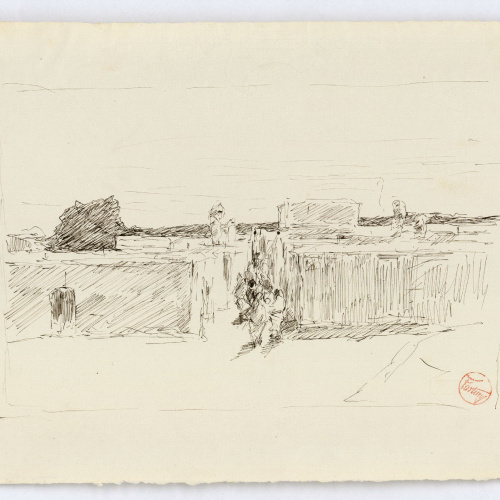 image for: Marià Fortuny - Poblat marroquí amb figures - Cap a 1860-1862