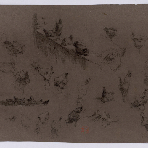 image for: Marià Fortuny - Estudi per al quadre «El corral» - Cap a 1869
