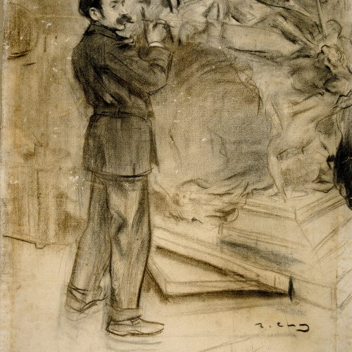 image for: Ramon Casas - Retrat de Mariano Benlliure - Cap a 1900