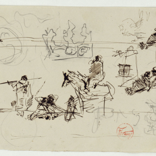 image for: Marià Fortuny - Estudi per al quadre «Marroquins» - Cap a 1871