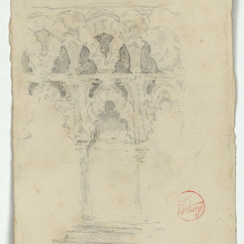 image for: Marià Fortuny - Arcuacions d&#039;estil musulmà (anvers) / Entrada del mihrab de la mesquita de Còrdova (revers) - Cap a 1870-1872