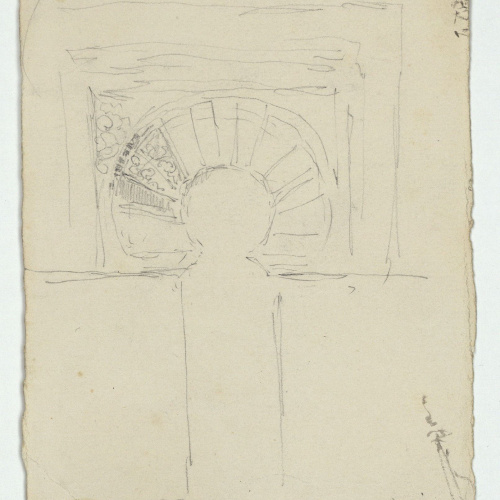 image for: Marià Fortuny - Arcuacions d&#039;estil musulmà (anvers) / Entrada del mihrab de la mesquita de Còrdova (revers) - Cap a 1870-1872 [1]
