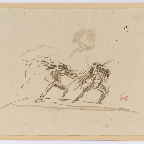 image for: Marià Fortuny - Estudi per al quadre «Passatemps de gentilhomes» - Cap a 1870