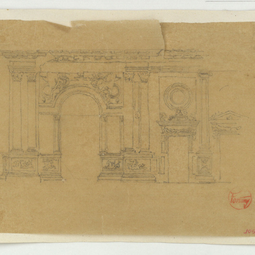 image for: Marià Fortuny - Palau de Carles V a l&#039;Alhambra de Granada (calc) - 1870-1872