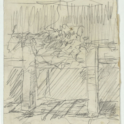image for: Marià Fortuny - Estudi per al quadre «Dinar a l&#039;Alhambra» (anvers) / Casc del comte Tendilla (revers) - Cap a 1872
