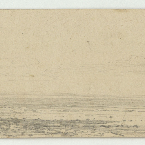 image for: Marià Fortuny - Paisatge marroquí (anvers) / Croquis inconcrets i d&#039;un cap masculí (revers) - Cap a 1860-1862