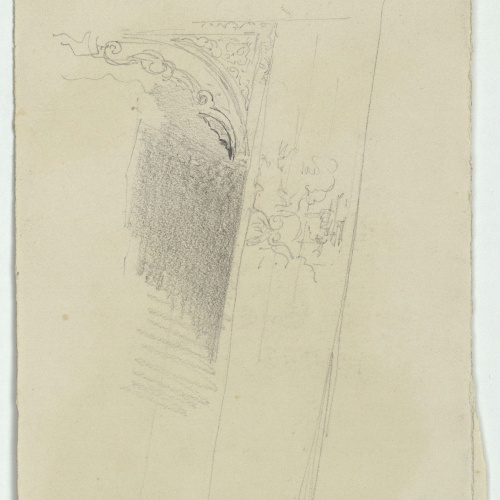 image for: Marià Fortuny - Croquis d&#039;enteixinat d&#039;estil musulmà. Saló dels Abenserraigs de l&#039;Alhambra (anvers) / Motiu arquitectònic d&#039;estil musulmà (revers) - Cap a 1870-1872 [1]