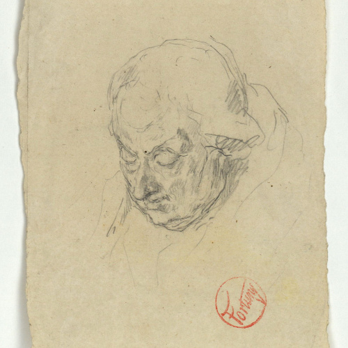 image for: Marià Fortuny - Estudi per al gravat «Dos cardenals» o «Retrat d&#039;un bisbe» - Cap a 1863-1866
