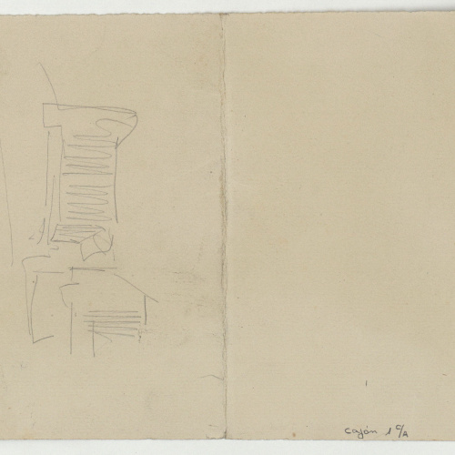 image for: Marià Fortuny - Paisatge amb marroquins (anvers) / Croquis inconcret (revers) - Cap a 1860-1862 [1]