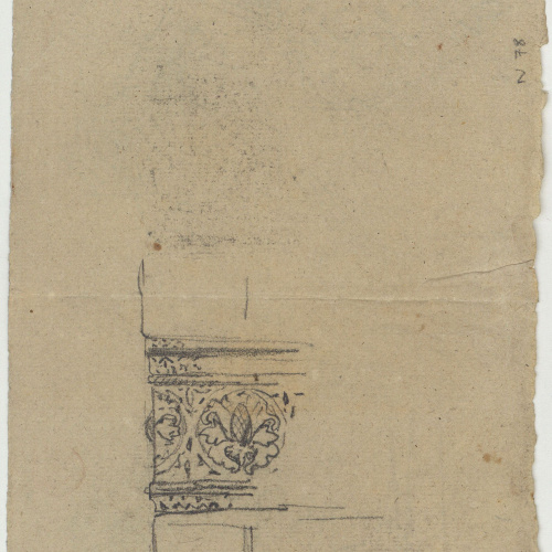 image for: Marià Fortuny - Basament i motius ornamentals (anvers) / Cornisa amb motius ornamentals (revers) - Cap a 1867-1870 [1]