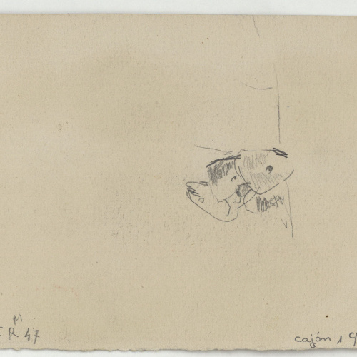 image for: Marià Fortuny - Escena de mercat (anvers) / Caps de peixos (revers) - Cap a 1871 [1]