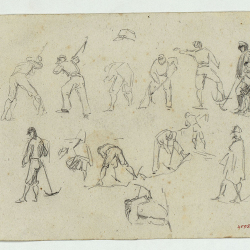 image for: Marià Fortuny - Esbós de soldats espanyols - Cap a 1860