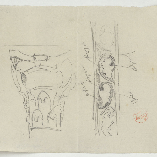 image for: Marià Fortuny - Capitell corinti i sanefa - Cap a 1867-1870