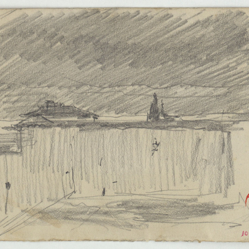 image for: Marià Fortuny - Paisatge amb tàpia - Cap a 1871