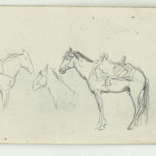 image for: Marià Fortuny - Plaça de Tetuan (anvers) / Cavalls (revers) - Cap a 1860 [1]