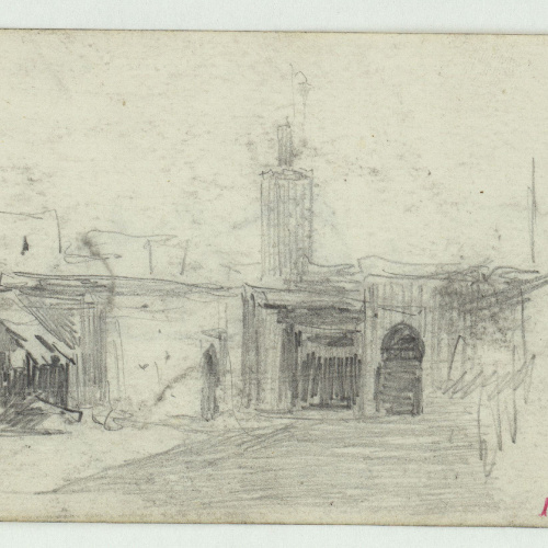 image for: Marià Fortuny - Plaça de Tetuan (anvers) / Cavalls (revers) - Cap a 1860