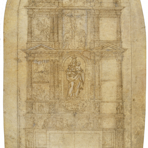 image for: Agustí Pujol II - Projecte de retaule de la Mare de Déu del Roser - Cap a 1617-1628